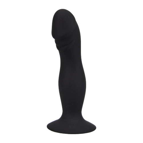 Silicone Dildo Black with Suction Cup 6-inch Loving Joy