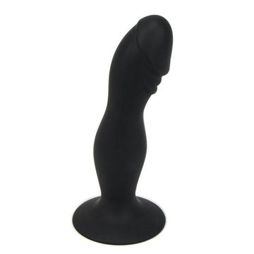 Silicone Dildo Black with Suction Cup 6-inch Loving Joy
